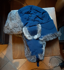Cappello con pelo di coniglio nuovo taglia S