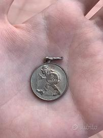 Medaglia vintage in Argento - “L’omino del lucido”