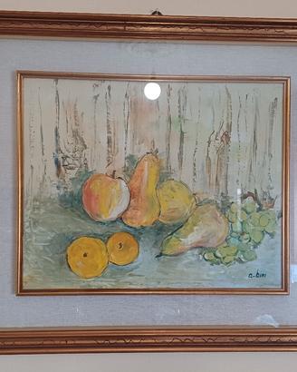 Dipinto a olio "Natura Morta" firmato A. Bini