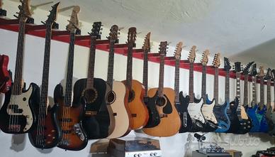 chitarra  e basso elettrica , acustica classica