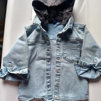 Giubbottino jeans con cappuccio