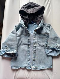 Giubbottino jeans con cappuccio
