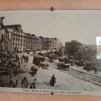 Vecchia stampa "Napoli - Strada di Santa Lucia"