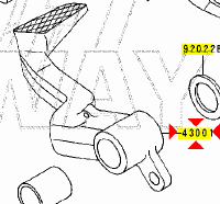 -Pedale freno post Kawasaki ZZR 600 430011224