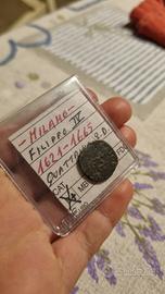 1 quattrino Filippo ii con certificato