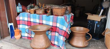 pentole e oggetti in rame