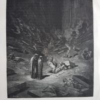 Doré Inferno Commedia Dante lotto 4 illustrazioni