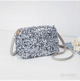 Borsa borsetta con paillettes donna ragazza moda