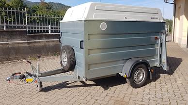 Rimorchio Cresci PT6F con coperchio e rampa carico