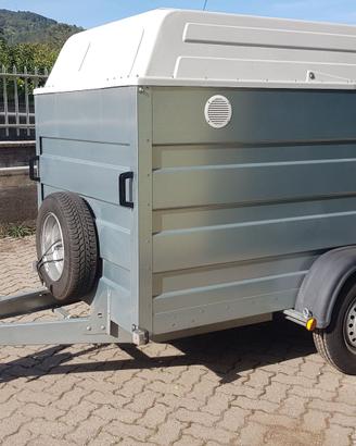 Rimorchio Cresci PT6F con coperchio e rampa carico