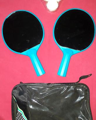 Set da Ping Pong completo di palline e sacca NUOVO