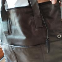 Borsa Unisex marrone vera pelle Firmata 