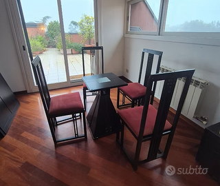Set di 4 sedie Giorgetti e base tavolo