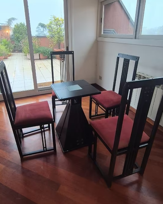 Set di 4 sedie Giorgetti e base tavolo