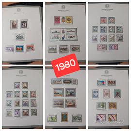 Francobolli nuovi 1980 su fogli GBE