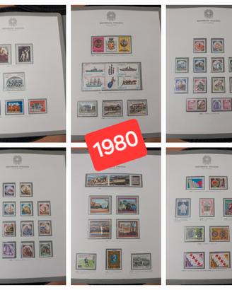 Francobolli nuovi 1980 su fogli GBE