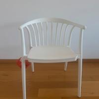 Sedia da pranzo con braccioli in polipropilene