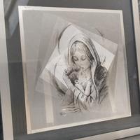 Serigrafia su lamina metallo Carlo Parisi Madonna