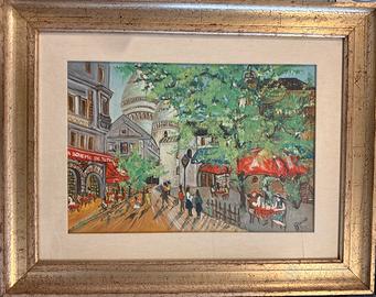 Quadro vintage Parigi Montmartre