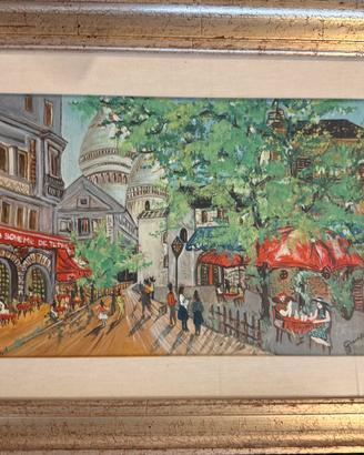Quadro vintage Parigi Montmartre