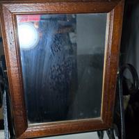 specchio in ferro e legno 