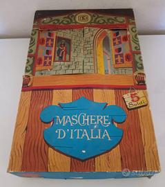 12 Burattini vintage anni '60 con scatola teatrino