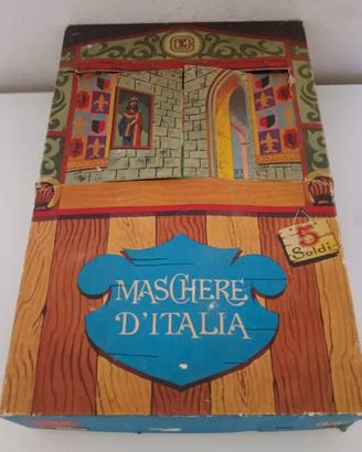12 Burattini vintage anni '60 con scatola teatrino