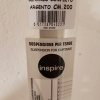 Asta per tenda 200 cm color argento