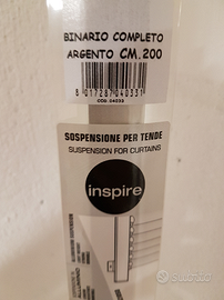 Asta per tenda 200 cm color argento