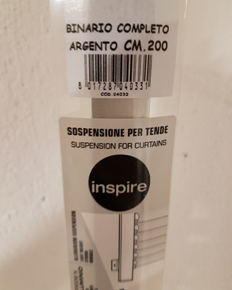 Asta per tenda 200 cm color argento