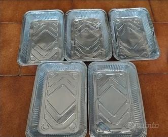 5 vaschette in alluminio