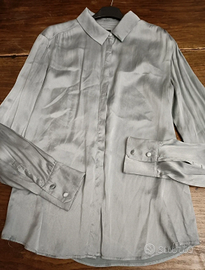 Camicia in seta azzurro polvere Max Mara