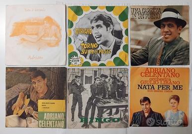 VECCHI DISCHI VINILE 45 GIRI ADRIANO CELENTANO