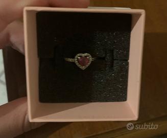 Anello pandora cuore rosa