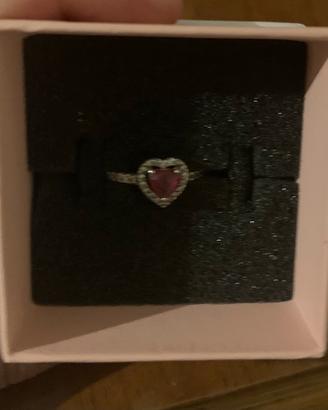 Anello pandora cuore rosa