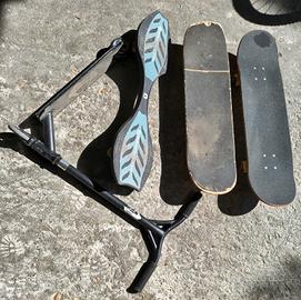 skateboard, waveboard e monopattino