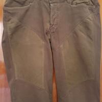 Pantalone uomo in cotone con inserti scamosciati