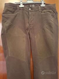 Pantalone uomo in cotone con inserti scamosciati