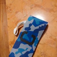 Fascia da capitano camouflage azzurro/blu - Nuova
