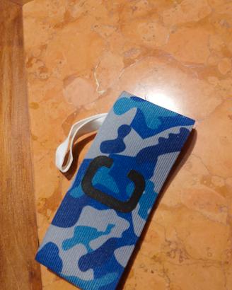 Fascia da capitano camouflage azzurro/blu - Nuova
