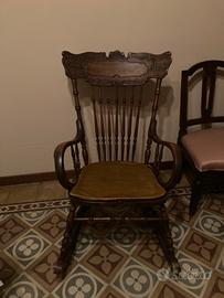 Sedia a dondolo legno