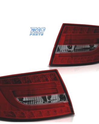 FANALI PER AUDI A6 C6 04-08 SEDAN LED ROSSO AFFUMI
