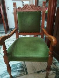 Sedie trono con braccioli