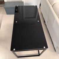 Scrivania design in cristallo nero 120/60