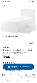 Due letti MALM IKEA con doghe LONSET