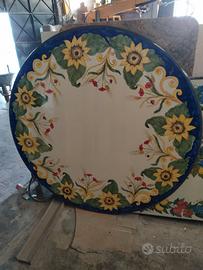 Tavolo in pietra lavica ceramizzato diametro 132cm