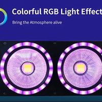 Blinder Led Cob  2x100w Bianco + Ring RGB  