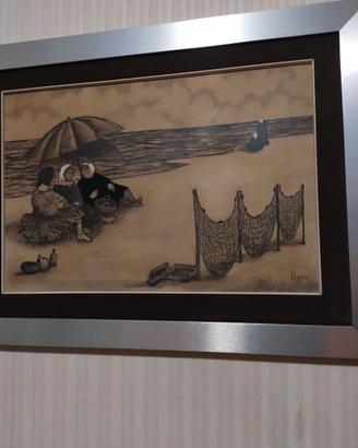 Quadro di Luciano BONINI  - cornice colore argento