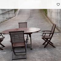 Tavolo e 4 sedie  da esterno