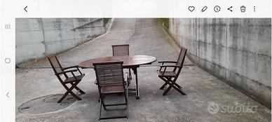 Tavolo e 4 sedie  da esterno